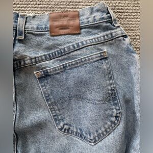 Vintage Lee Original Light Acid Wash Straight Tapered Leg Jeans 16 Waist Sz 8-10